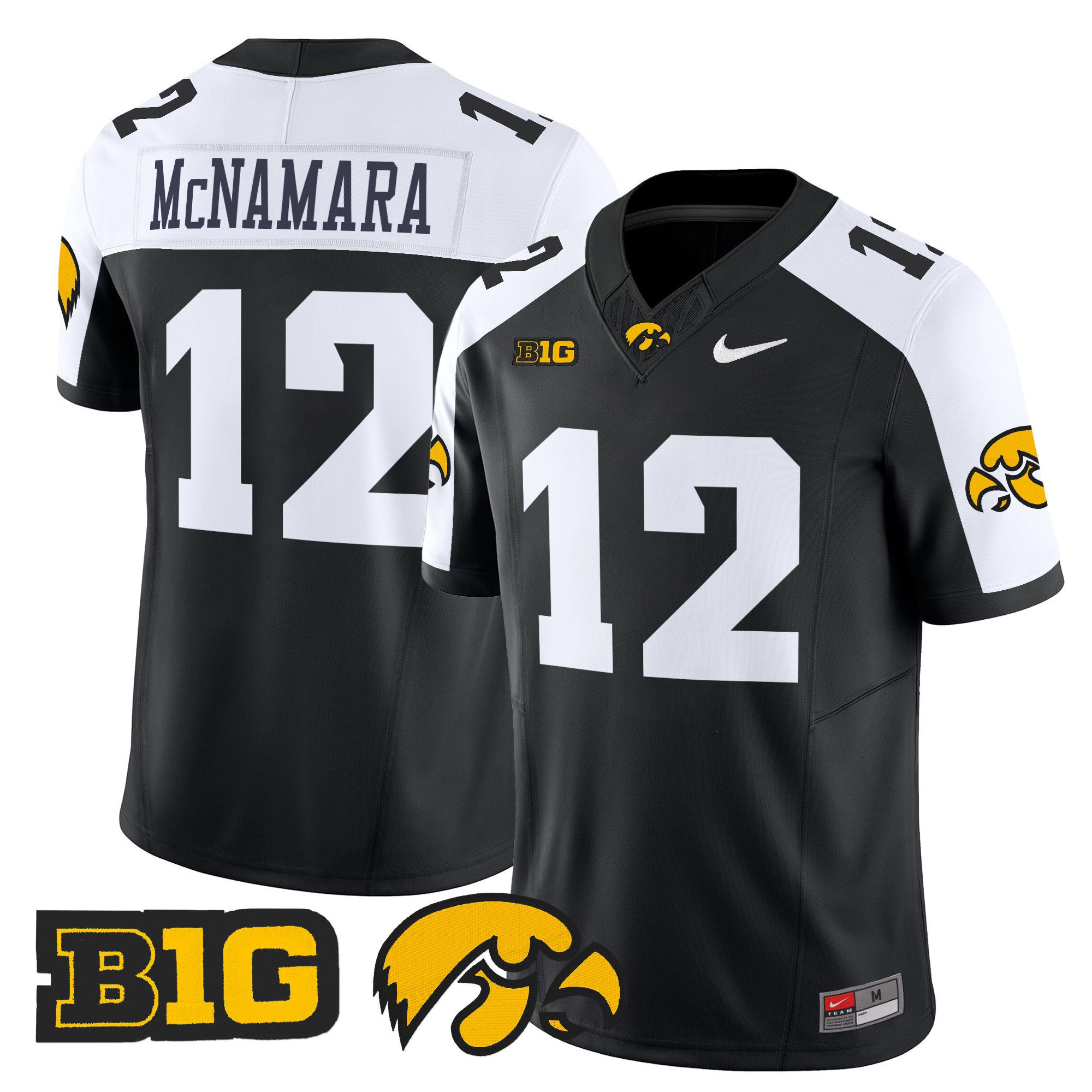 Men Iowa Hawkeyes #12 Mcnamara Black Nike 2024 Vapor Limited NCAA Jersey